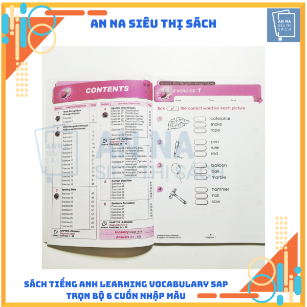 Sách tiếng anh Learning Vocabulary SAP nhập màu 6 cuốn - Ảnh 3