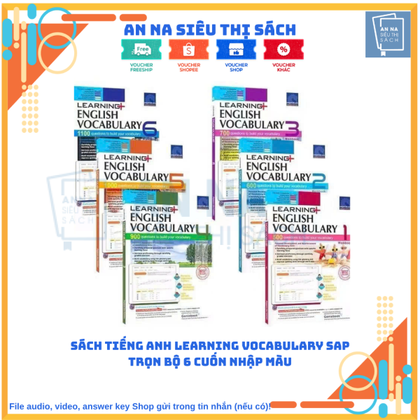 Sách tiếng anh Learning Vocabulary SAP nhập màu 6 cuốn