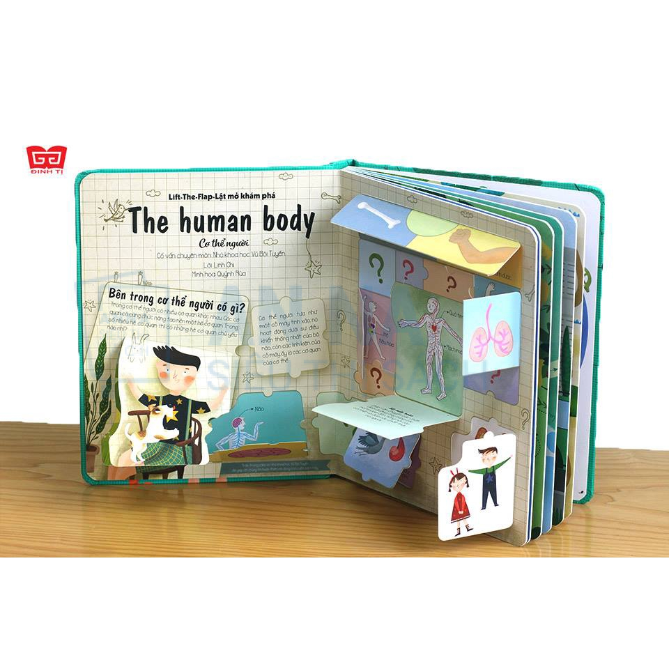 Sách Lift-the-flap - Lật mở khám phá - Cơ thể người (Dành cho trẻ em từ 5-12 tuổi) bìa cứng