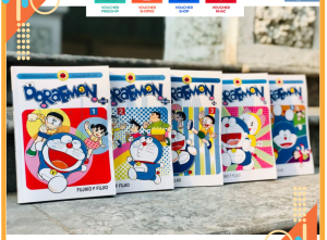 Truyện Tranh Tiếng Anh Doraemon Plus – Bộ 5 Quyển Truyện Ngắn | Giấy Chống Lóa