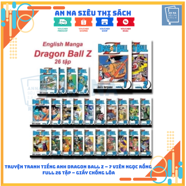 Truyện Tranh Tiếng Anh Dragon Ball Z – 7 Viên Ngọc Rồng | Full 26 Tập – Giấy Chống Lóa