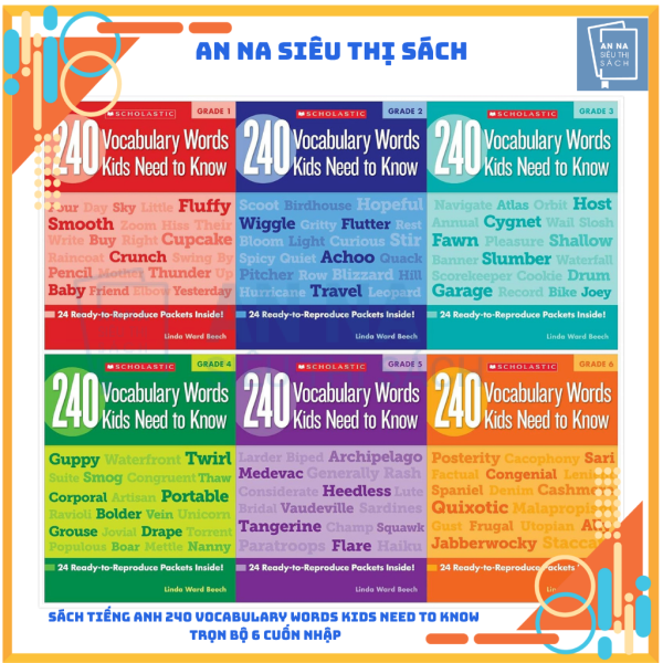 Sách tiếng anh 240 vocabulary words kids need to know nhập 6 cuốn - Ảnh 2