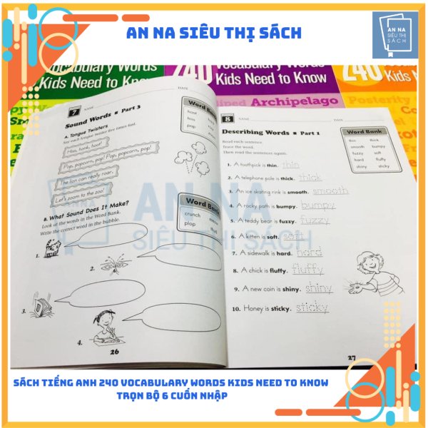 Sách tiếng anh 240 vocabulary words kids need to know nhập 6 cuốn - Ảnh 3