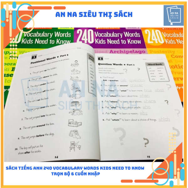 Sách tiếng anh 240 vocabulary words kids need to know nhập 6 cuốn - Ảnh 7
