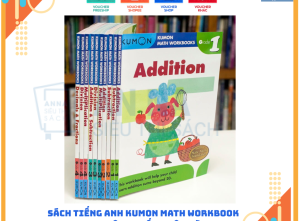 Sách tiếng anh Kumon math workbook nhập màu 10 quyển