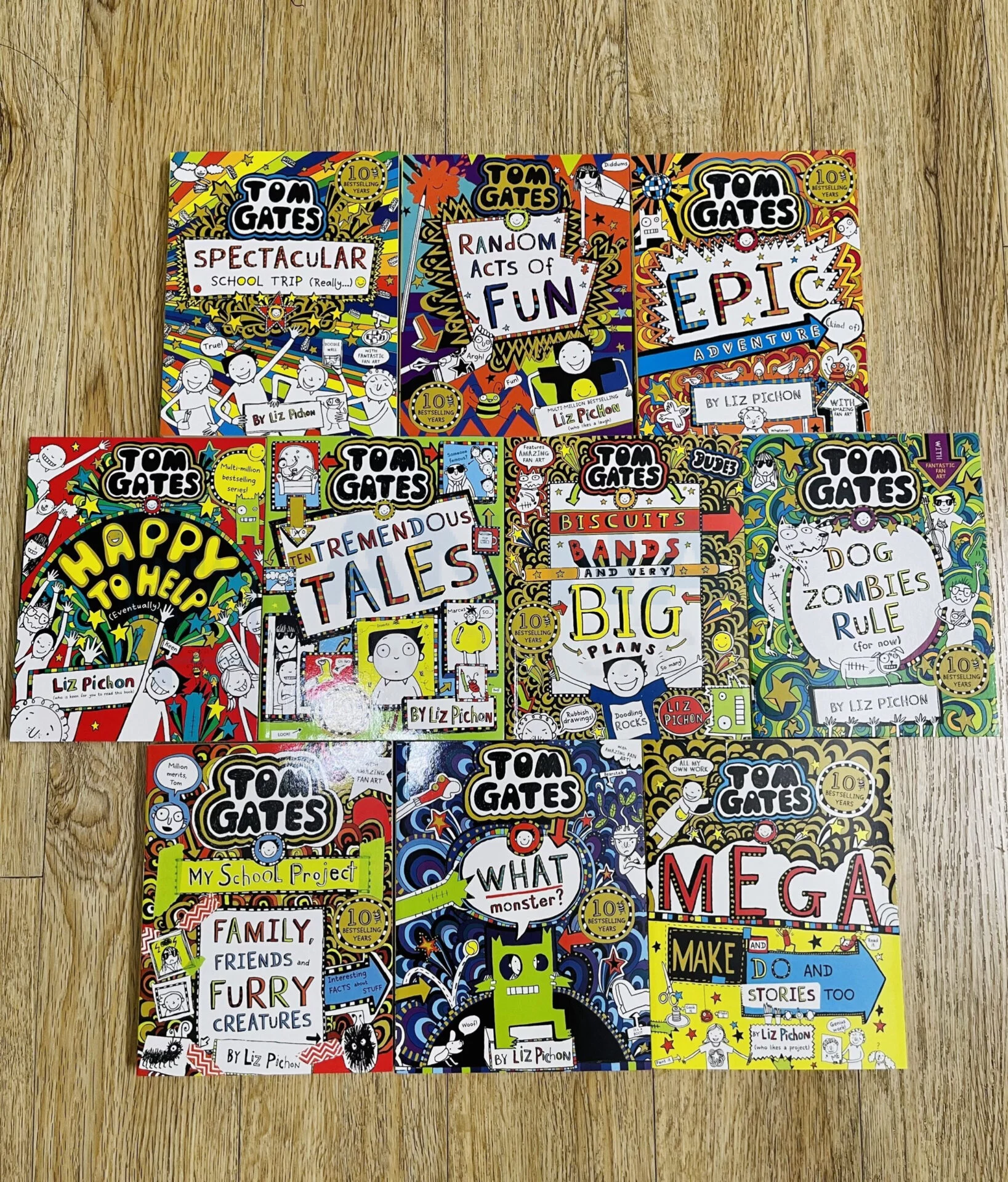 Truyện Tiếng Anh – Tom Gates Series 2 | Bộ 10 Cuốn Nhập Bìa Mềm