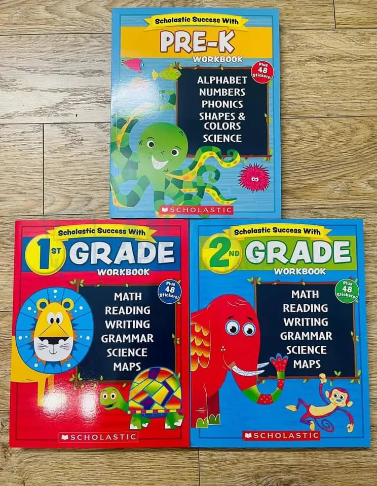Sách Tiếng Anh - Sách Nhập Khẩu - An Na Siêu Thị Sách Sách Scholastic success with workbook nhập màu pre-k, 1st grade, 2nd grade