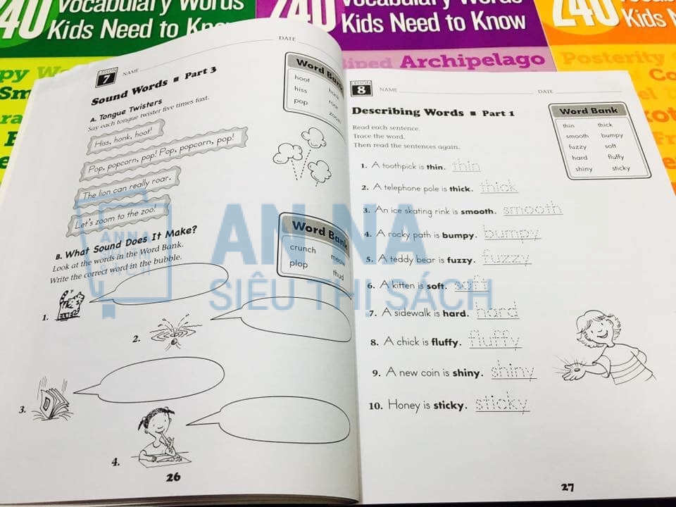 240 vocabulary words kids need to know nhập 6 cuốn