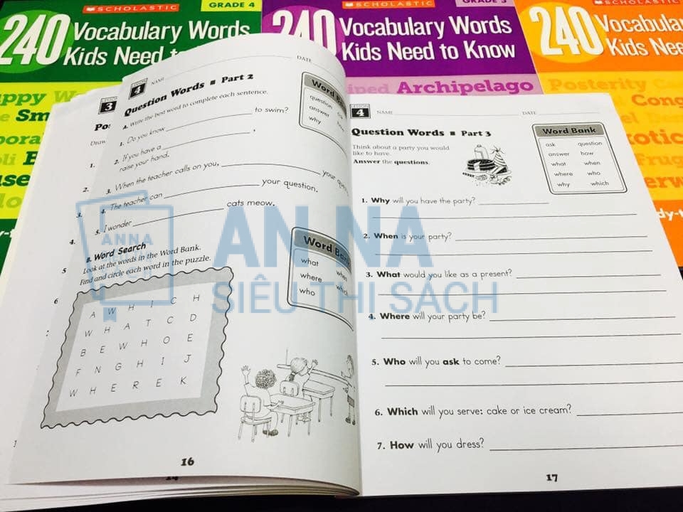 240 vocabulary words kids need to know nhập 6 cuốn