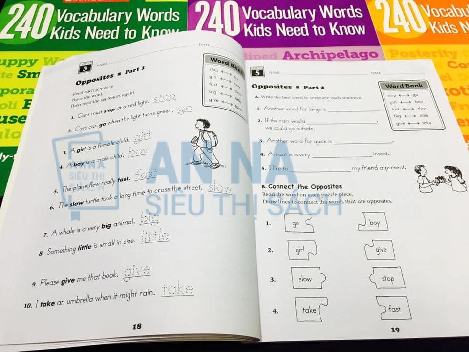 240 vocabulary words kids need to know nhập 6 cuốn