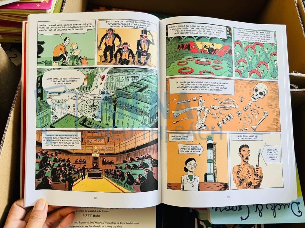 Sách Tiếng Anh - Sách Nhập Khẩu - An Na Siêu Thị Sách Sapiens a graphic history - Lược sử loài người