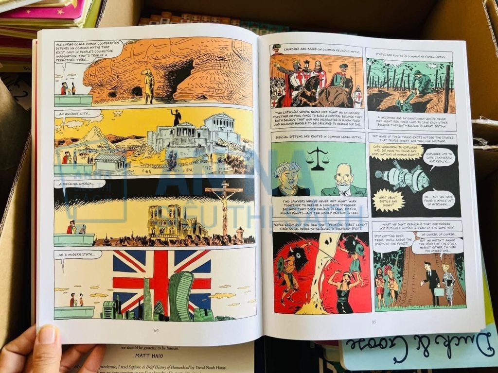 Sách Tiếng Anh - Sách Nhập Khẩu - An Na Siêu Thị Sách Sapiens a graphic history - Lược sử loài người
