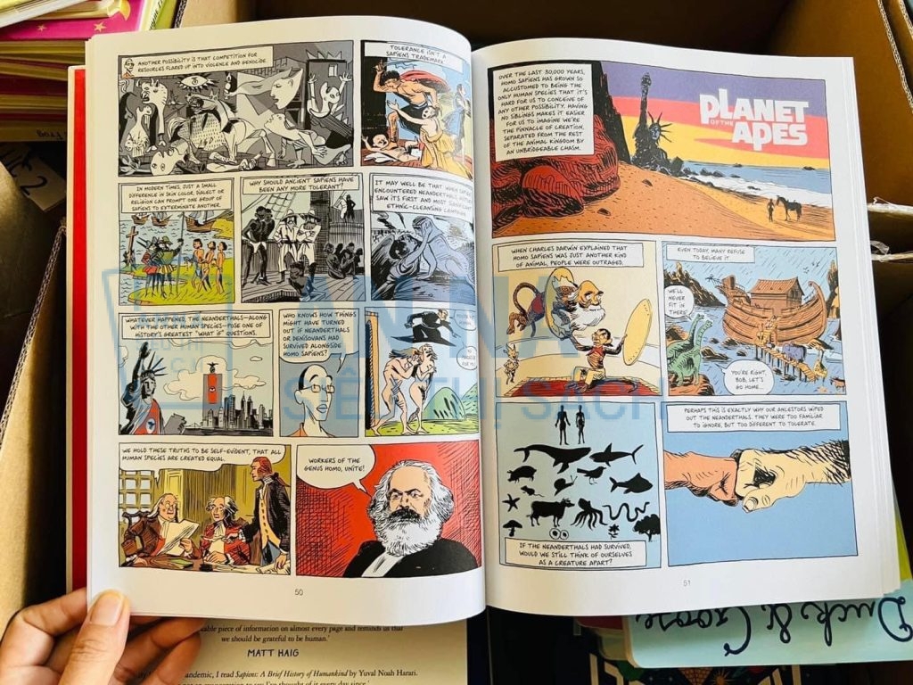 Sách Tiếng Anh - Sách Nhập Khẩu - An Na Siêu Thị Sách Sapiens a graphic history - Lược sử loài người
