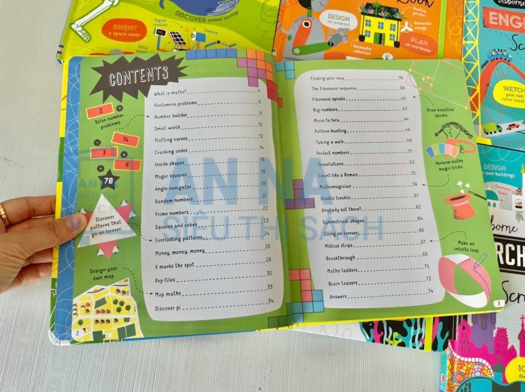 Usborne stem scribble book nhập 6 cuốn bìa cứng